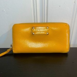 Yellow leather Kate Spade wallet